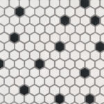 Black and White Hexagon Matte