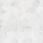 Calacatta Cressa 2inch hexagon Honed