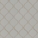 Heather Gray Glossy Arabesque Mosaic