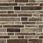 Timeworn Timber Interlocking Pattern glass tile