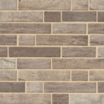 Weathered Wood Interlocking Glass Mosaic 6mm