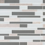 Gray Cliff Interlocking Glass Mosaic 4mm