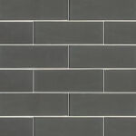 Uptown Grey Beveled Glass Tile 4x12