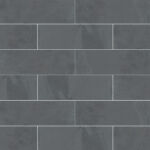 Montauk Black Subway Tile 4x12
