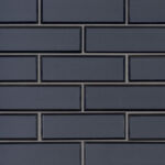 Midnight Blue Beveled Glass Subway Tile 6mm