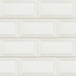 White Subway Tile Beveled 3x6